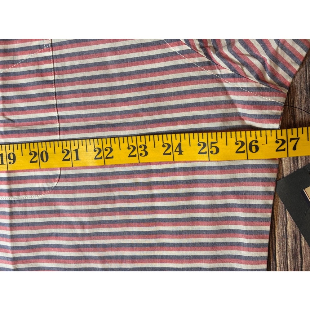 U.S. Polo Assn Shirt Mens 2XL Barberry Striped Short Sleeve Button Down NWT - Picture 6 of 14